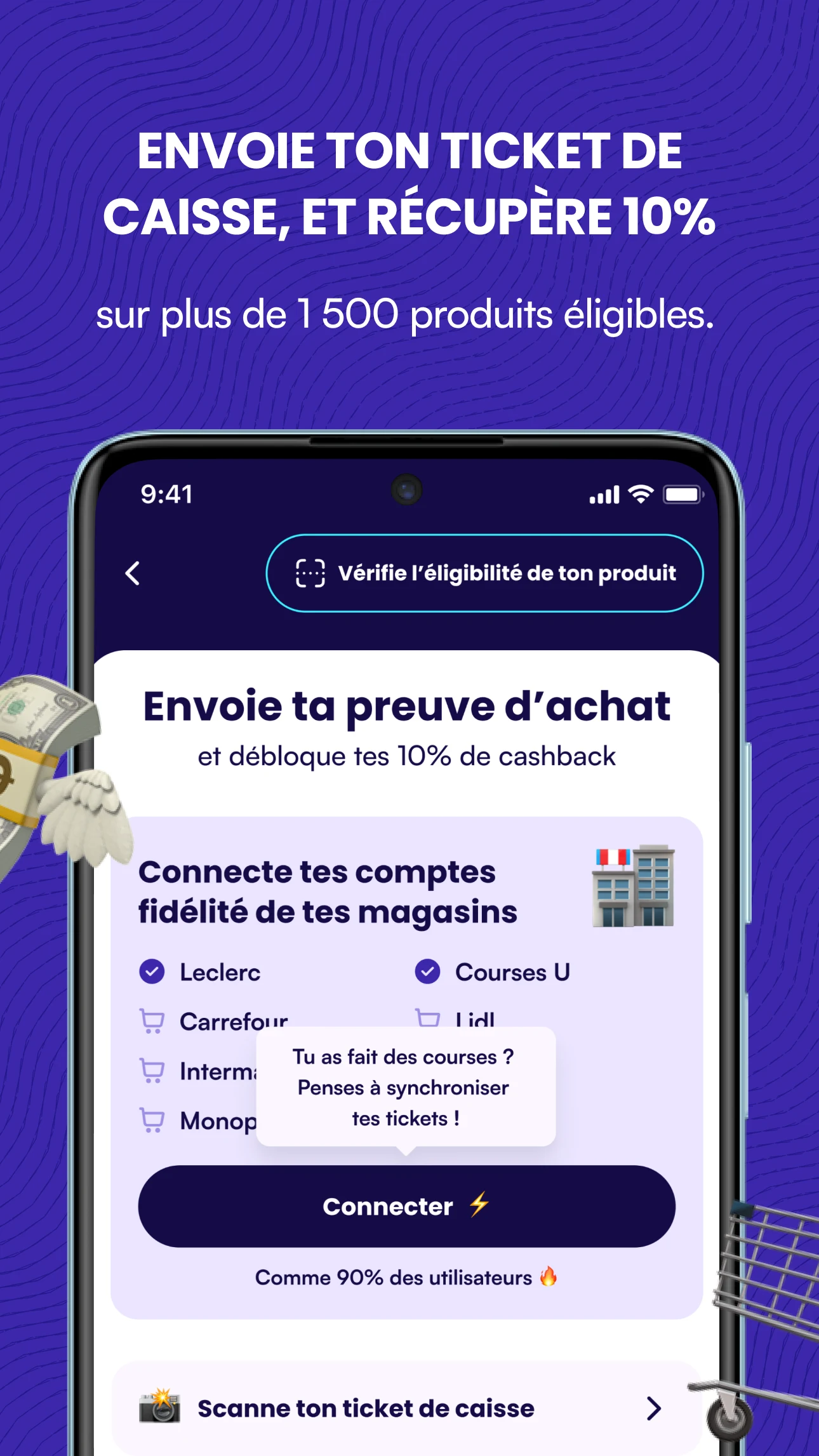 10% - Cashback & Économies screenshot